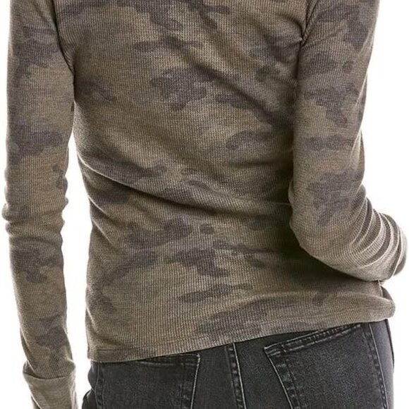 Michael Stars Juliet Camo Thermal Tee XS - Picture 4 of 9